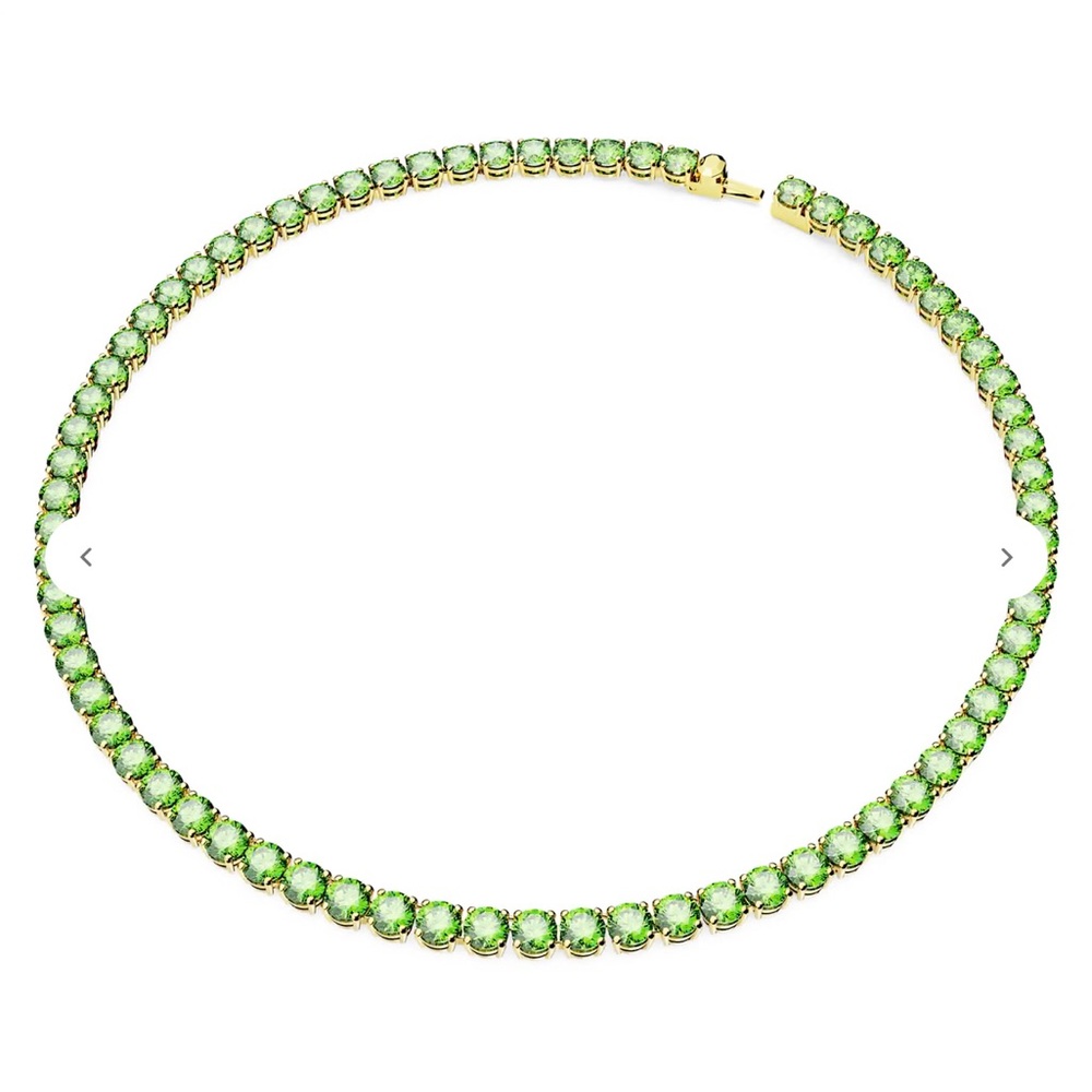 Swarovski Green Necklace Elegant Choker Jewelry - Picture 3 of 7